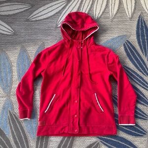 Ralph‎ Lauren - Lauren Jeans Co. Women’s Red Zippered Hoodie Sweatshirt Size S